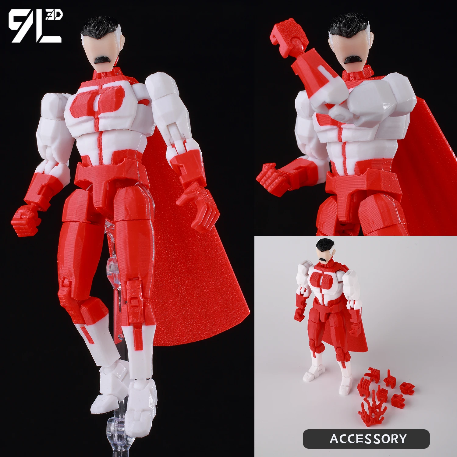 9L3D Printed Deadpool Wolverine Batman Spider-Man Venom Action Figures Dummy13 Lucky13 T13 Anime Model Toys Collectors Gifts - Image 28