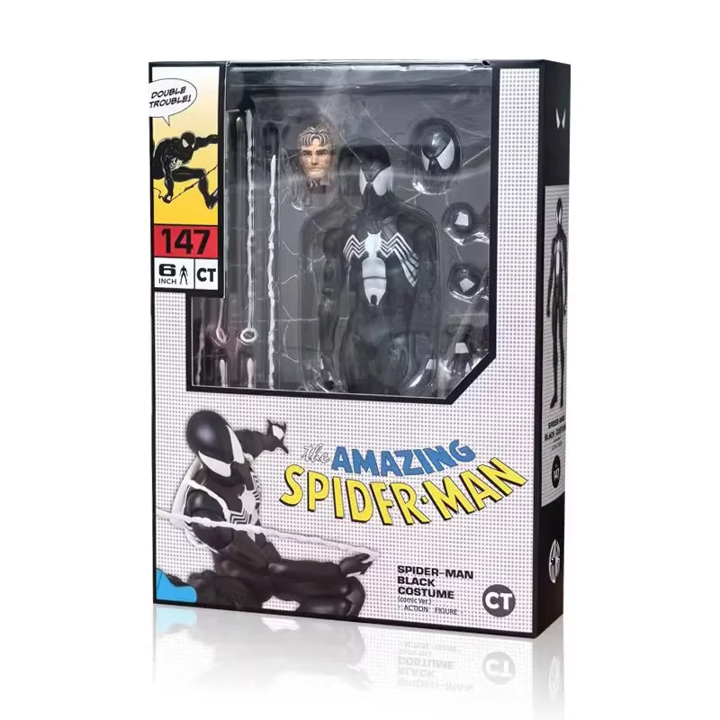 Genuine Ct Toys Anime The Amazing Spiderman Mafex 147 S.h.figuarts Spider Man Venom Symbiotic Action Figure 6" Model Toy Gift - Image 7