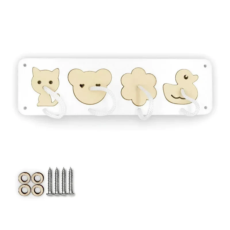 DIY Montessori Busy Board Wooden Toy Accessory animal Hourglas Alarm Clock Mirror Educational Unlock Sensory Toy Educational Toy - Image 29