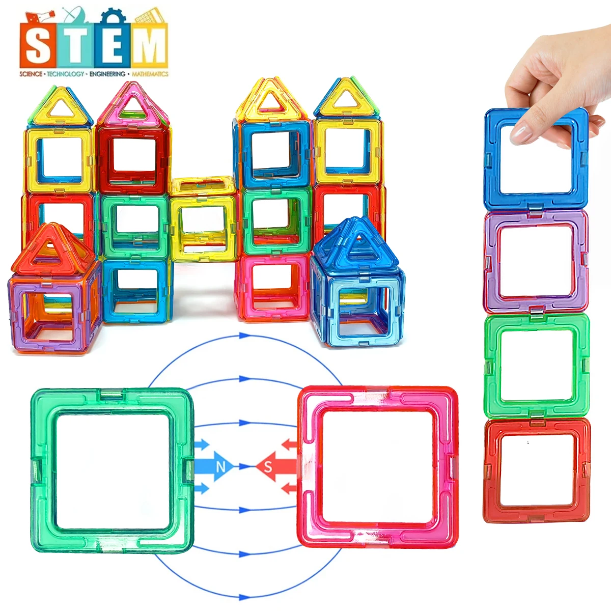 Magnetic Building Blocks Construction Sets Toy For Kids DIY Toys STEM Learning Educational Magnet Toys Birthday Gift - Image 4