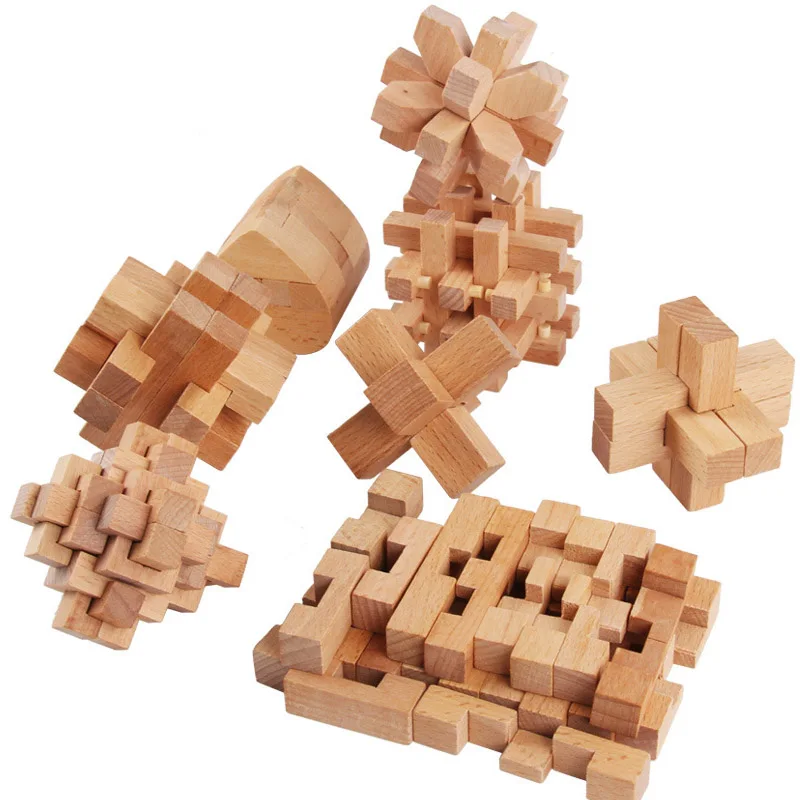 Lu Ban Puzzle Wooden Brain Toys IQ Games Children And Adults Casse Tete Rompecabezas 3D De Madera Juegos De Inteligencia - Image 6