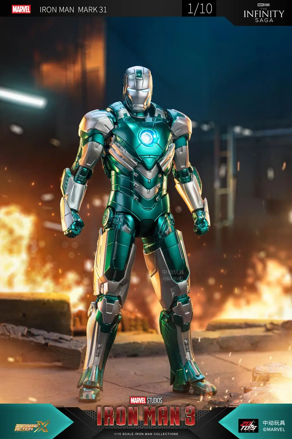 ZD Toys The Avengers Iron Man 1/10 18CM Mark-8 Mark-13 Mark-20 Mark-29 Mark31 Mark32 Mark34 Action Figures Model collection Toy - Image 2
