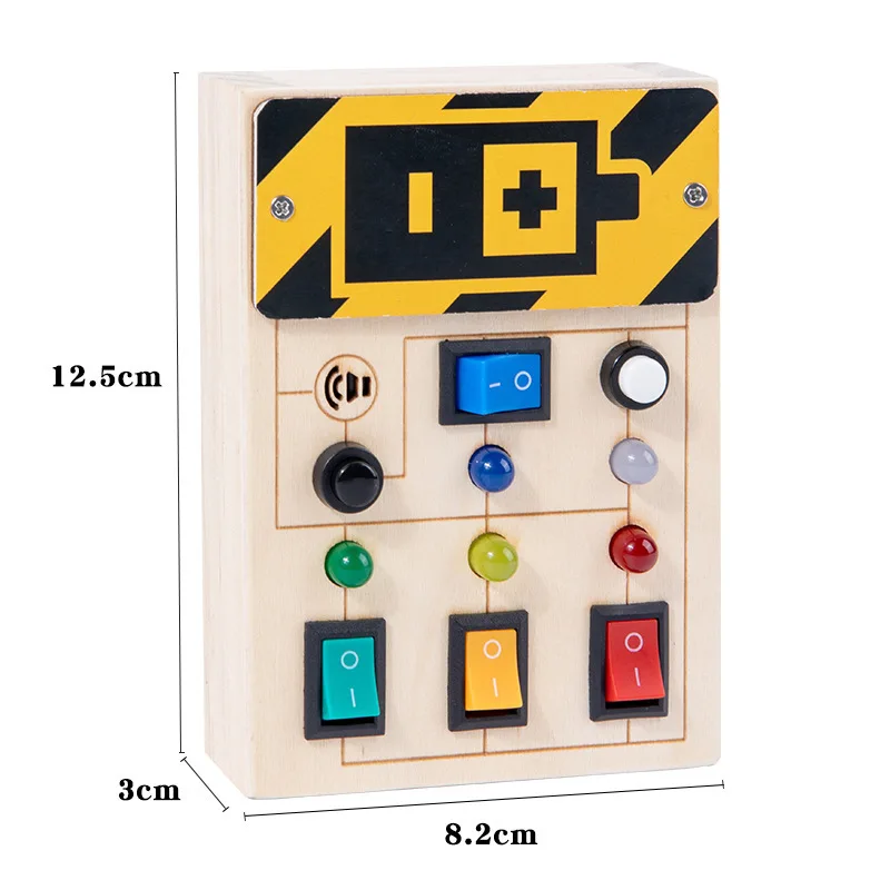 Montessori Busy Board Sensory Toys Wooden With LED Light Switch Control Board Travel Activities Children Games For 2-4 Years Old - Image 14