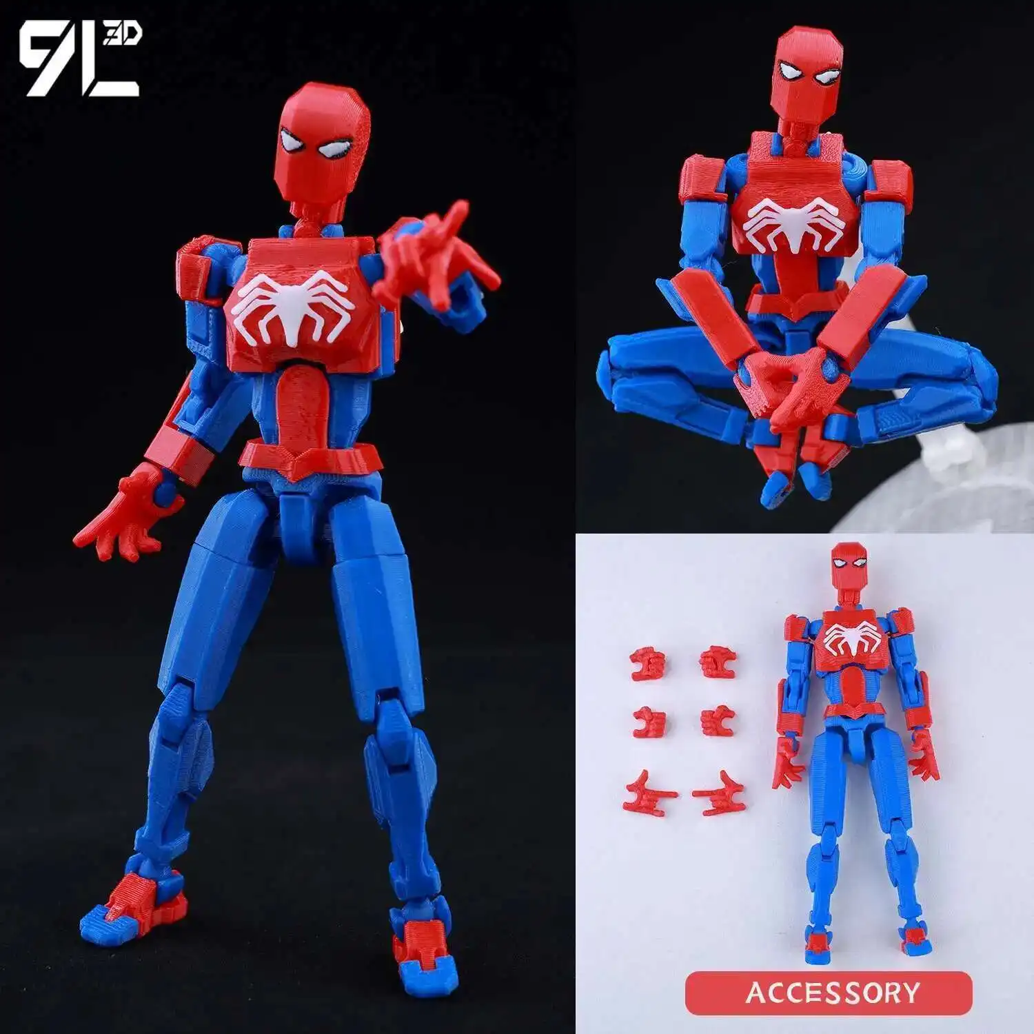 9L3D Printed Deadpool Wolverine Batman Spider-Man Venom Action Figures Dummy13 Lucky13 T13 Anime Model Toys Collectors Gifts - Image 8