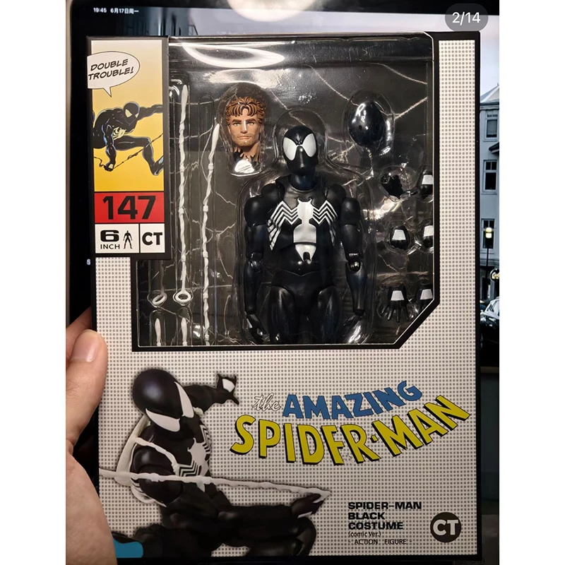 Genuine Ct Toys Anime The Amazing Spiderman Mafex 147 S.h.figuarts Spider Man Venom Symbiotic Action Figure 6" Model Toy Gift - Image 6