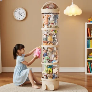 Stuffed Animal Storage Tube – Clear Toy Organizer