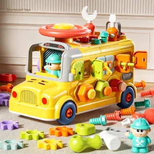 Montessori Busy Board STEM Sensory Take Apart Vehicle Fine Motor Skills Activity Learning Educational Toys 3 Year Kid Gifts