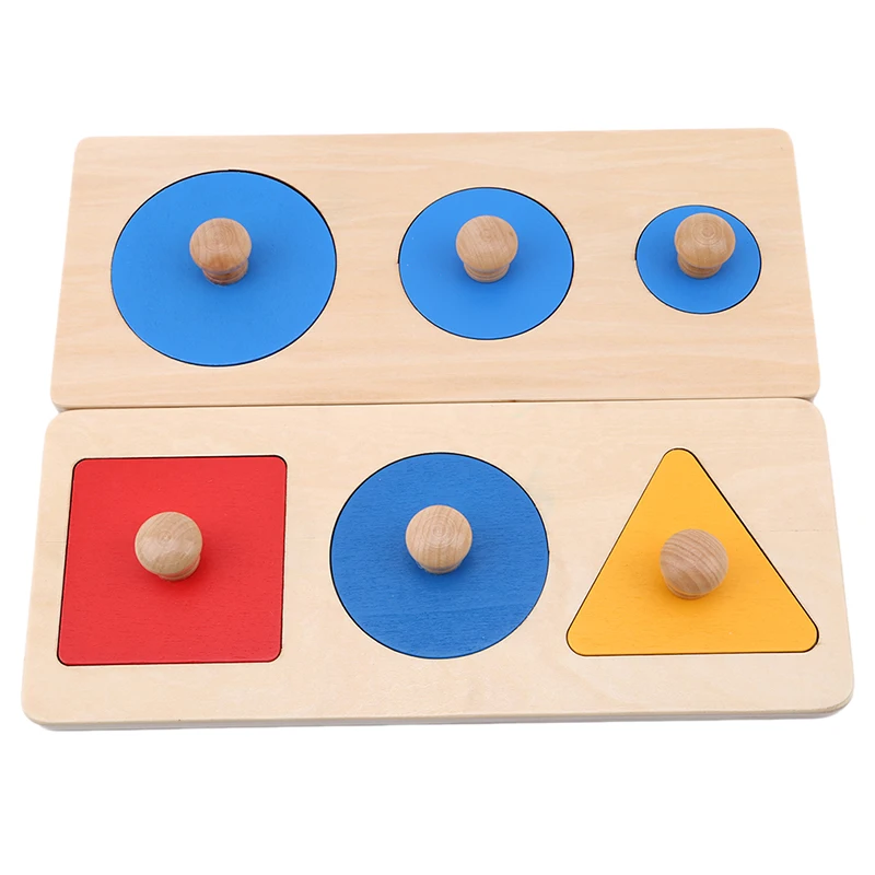 Montessori Puzzle Toys Wooden Geometric Shapes Sorting Math Colorful Preschool Learning Educational Game Baby Toddler Toys - Image 3