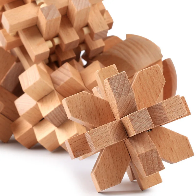 Lu Ban Puzzle Wooden Brain Toys IQ Games Children And Adults Casse Tete Rompecabezas 3D De Madera Juegos De Inteligencia - Image 5