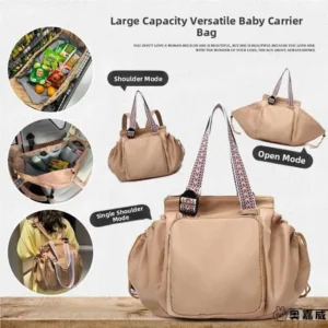 Multi-Functional Mommy Bag Travel Storage Bag Women's Shoulder Bag Diaper Bag Crossbody Bag Child-Carrying Bag Trendy