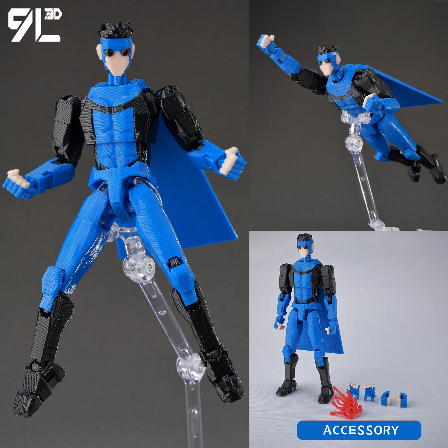 9L3D Printed Deadpool Wolverine Batman Spider-Man Venom Action Figures Dummy13 Lucky13 T13 Anime Model Toys Collectors Gifts - Image 21