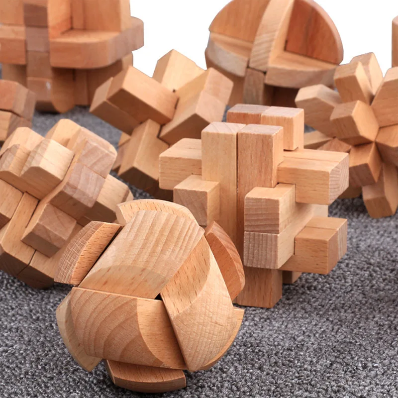 Lu Ban Puzzle Wooden Brain Toys IQ Games Children And Adults Casse Tete Rompecabezas 3D De Madera Juegos De Inteligencia - Image 3