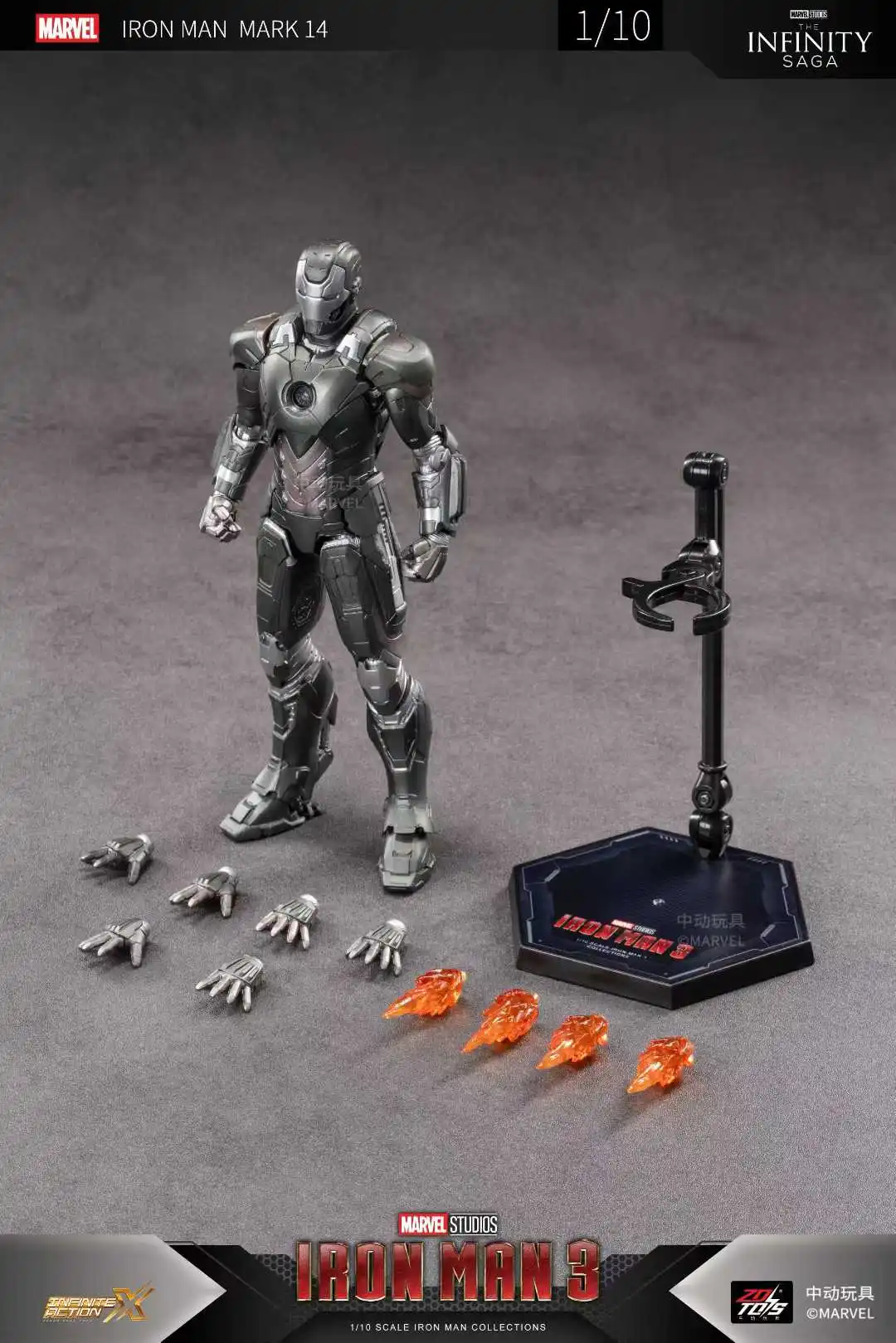 ZD Toys The Avengers Iron Man 1/10 18CM Mark-8 Mark-13 Mark-20 Mark-29 Mark31 Mark32 Mark34 Action Figures Model collection Toy - Image 11