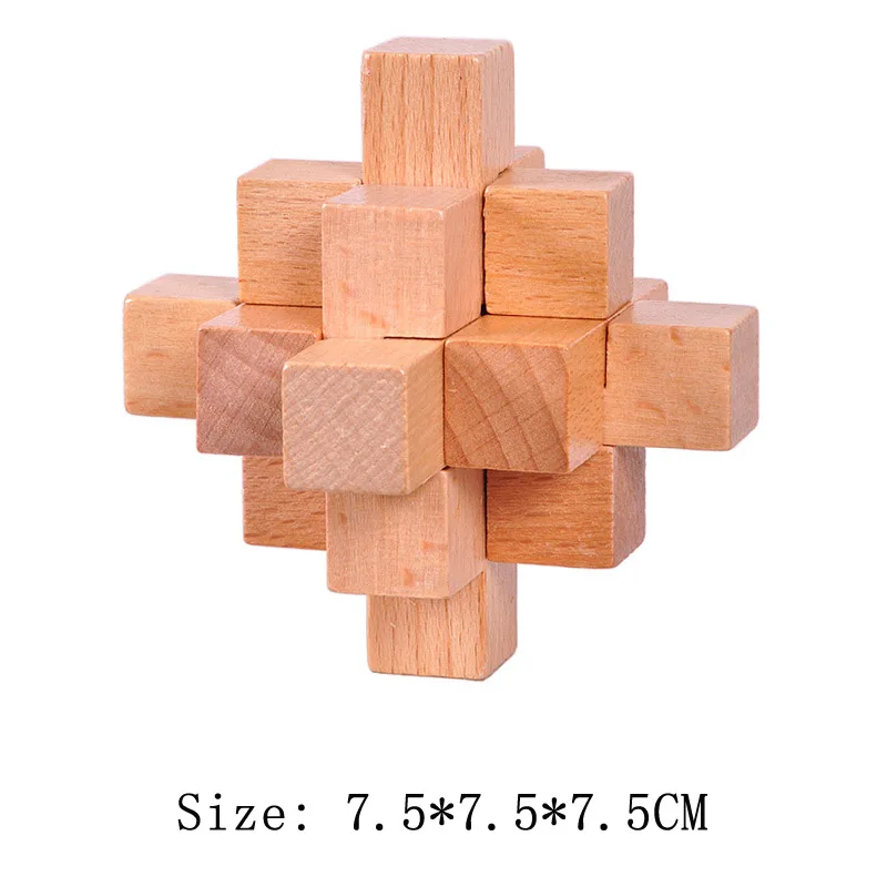 Lu Ban Puzzle Wooden Brain Toys IQ Games Children And Adults Casse Tete Rompecabezas 3D De Madera Juegos De Inteligencia - Image 12