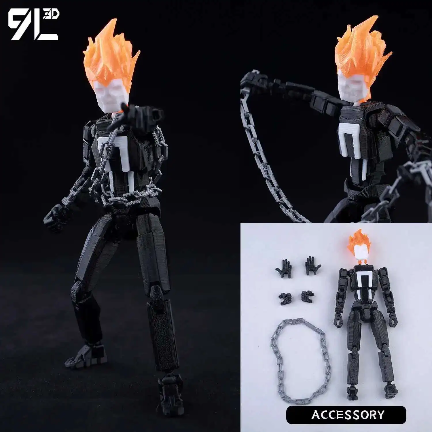 9L3D Printed Deadpool Wolverine Batman Spider-Man Venom Action Figures Dummy13 Lucky13 T13 Anime Model Toys Collectors Gifts - Image 26
