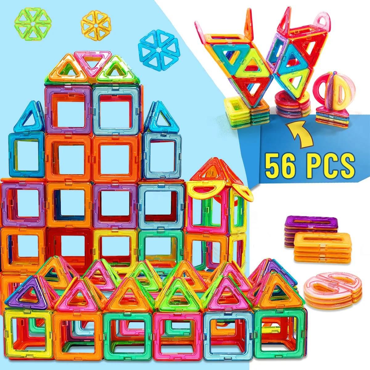 Magnetic Building Blocks Construction Sets Toy For Kids DIY Toys STEM Learning Educational Magnet Toys Birthday Gift - Image 2