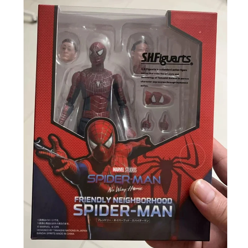Marvel S.H.Figuarts Tobey Maguire Spider-Man Amine Action Figure Articulated Joints Extra Heads No Way Home Collectible Toys