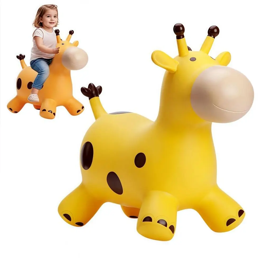 Inflatable Giraffe Bouncy Horse Thickened Rubber Animals Jumping Toys Sturdy Anti-fall Ride-on Toy Horse - Image 3