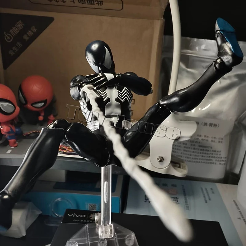 Genuine Ct Toys Anime The Amazing Spiderman Mafex 147 S.h.figuarts Spider Man Venom Symbiotic Action Figure 6" Model Toy Gift - Image 3