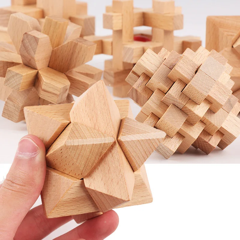 Lu Ban Puzzle Wooden Brain Toys IQ Games Children And Adults Casse Tete Rompecabezas 3D De Madera Juegos De Inteligencia - Image 4