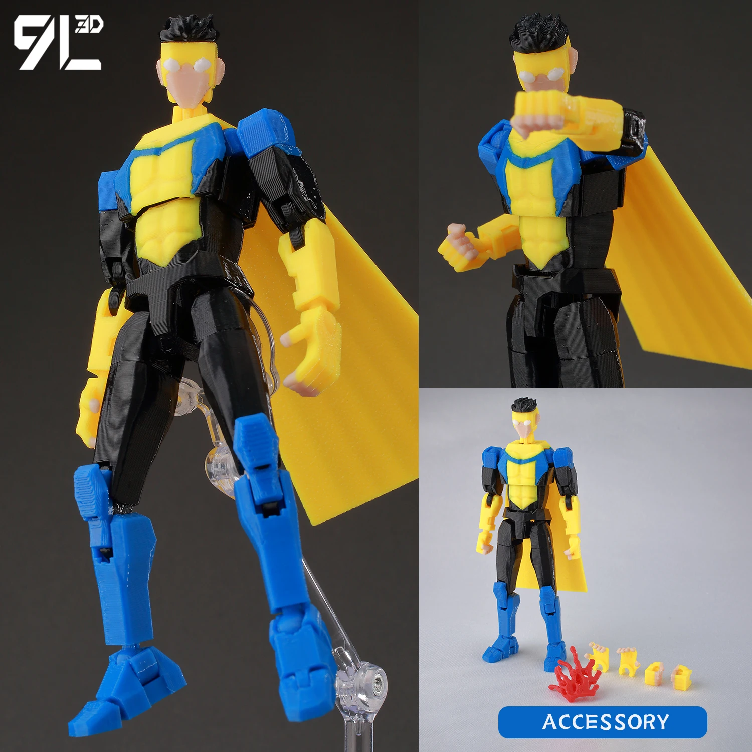 9L3D Printed Deadpool Wolverine Batman Spider-Man Venom Action Figures Dummy13 Lucky13 T13 Anime Model Toys Collectors Gifts - Image 23