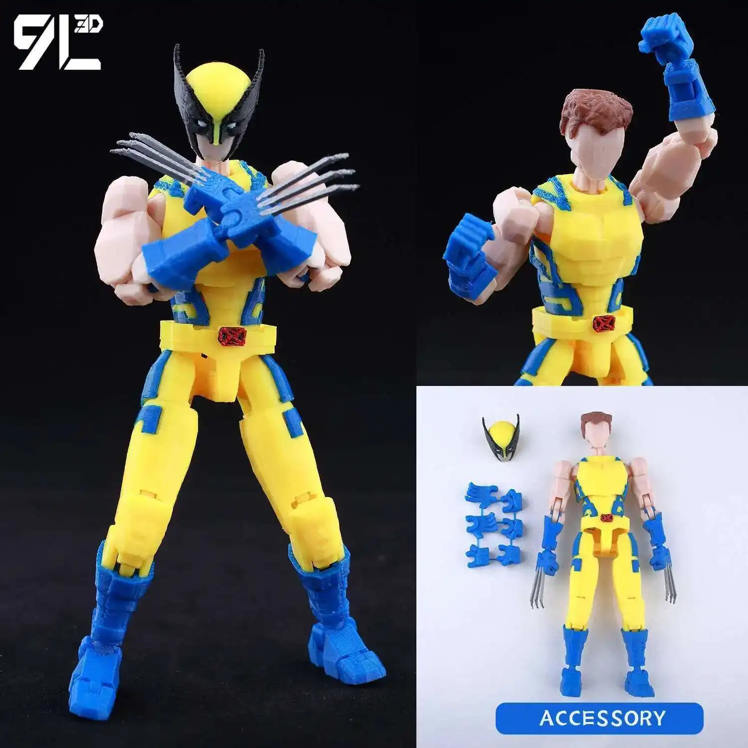 9L3D Printed Deadpool Wolverine Batman Spider-Man Venom Action Figures Dummy13 Lucky13 T13 Anime Model Toys Collectors Gifts - Image 13