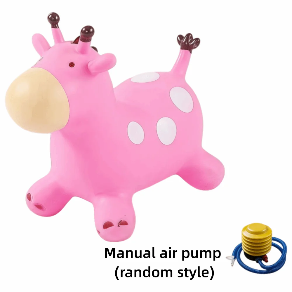 Inflatable Giraffe Bouncy Horse Thickened Rubber Animals Jumping Toys Sturdy Anti-fall Ride-on Toy Horse - Image 7