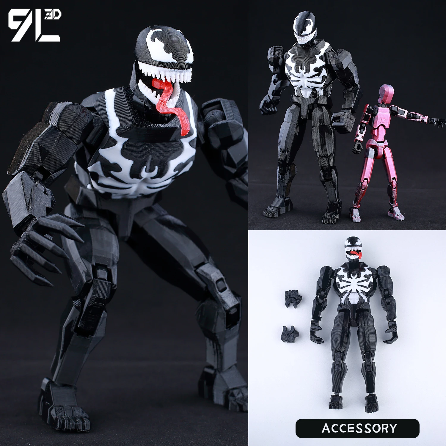 9L3D Printed Deadpool Wolverine Batman Spider-Man Venom Action Figures Dummy13 Lucky13 T13 Anime Model Toys Collectors Gifts - Image 40