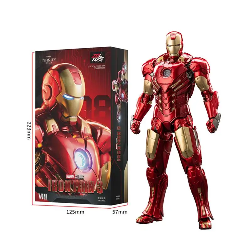 ZD Toys The Avengers Iron Man 1/10 18CM Mark-8 Mark-13 Mark-20 Mark-29 Mark31 Mark32 Mark34 Action Figures Model collection Toy - Image 14