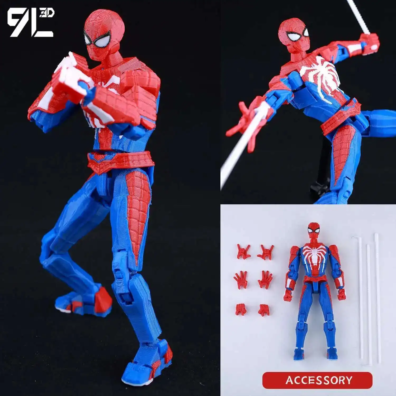 9L3D Printed Deadpool Wolverine Batman Spider-Man Venom Action Figures Dummy13 Lucky13 T13 Anime Model Toys Collectors Gifts - Image 17