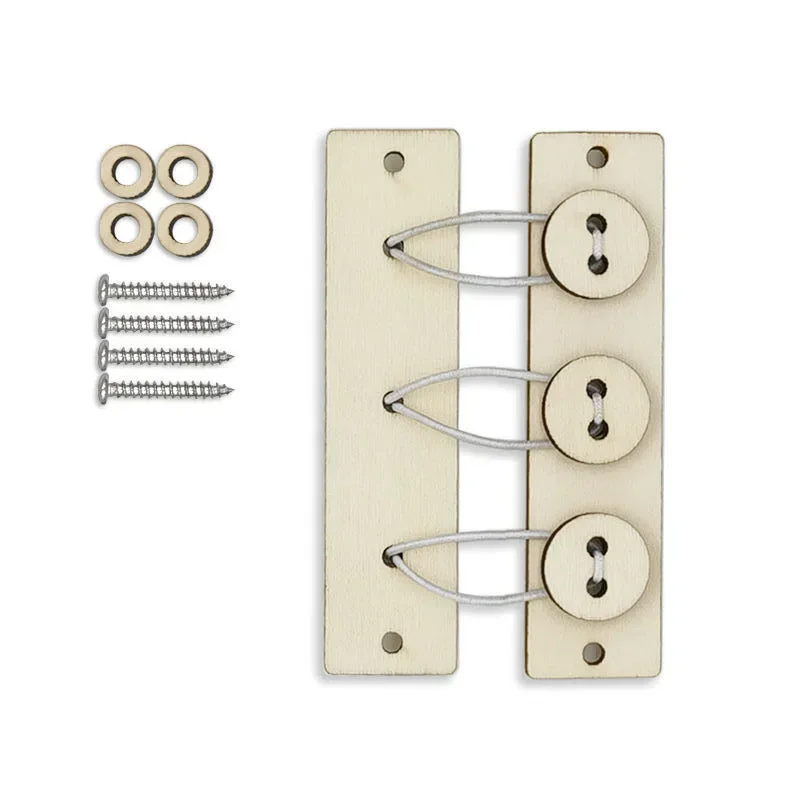 DIY Montessori Busy Board Wooden Toy Accessory animal Hourglas Alarm Clock Mirror Educational Unlock Sensory Toy Educational Toy - Image 13