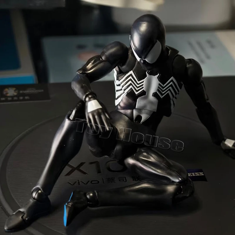Genuine Ct Toys Anime The Amazing Spiderman Mafex 147 S.h.figuarts Spider Man Venom Symbiotic Action Figure 6" Model Toy Gift - Image 4