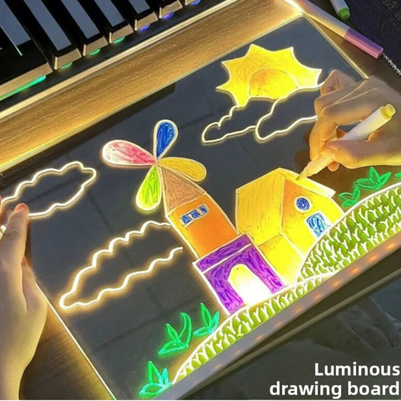 LED Drawing Board for Kids – Reusable Light-Up Art Pad
