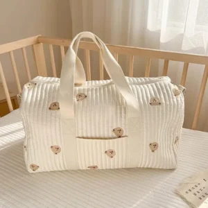 Embroidered Mom Bag Storage Bag Large Capacity Mommy Travel Bag Fashion Multi-functional Handbag Lightweight Crossbody Strap