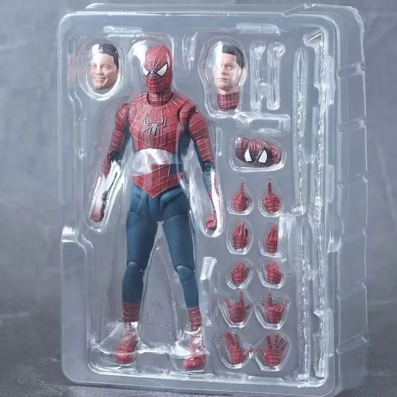 Marvel S.H.Figuarts Tobey Maguire Spider-Man Amine Action Figure Articulated Joints Extra Heads No Way Home Collectible Toys - Image 3