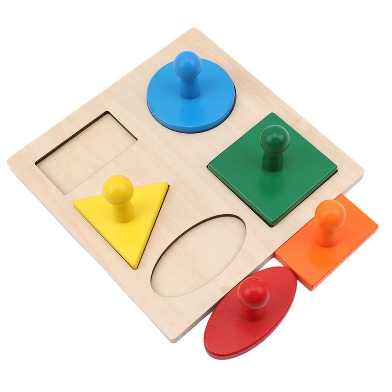 Montessori Puzzle Toys Wooden Geometric Shapes Sorting Math Colorful Preschool Learning Educational Game Baby Toddler Toys - Image 5