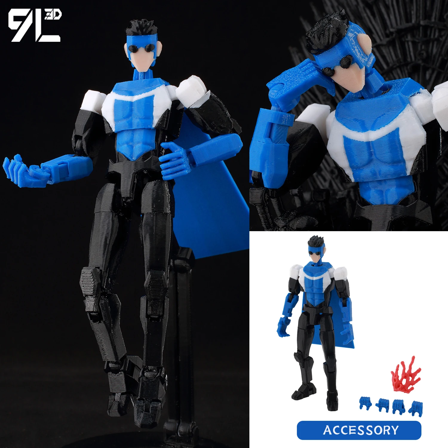 9L3D Printed Deadpool Wolverine Batman Spider-Man Venom Action Figures Dummy13 Lucky13 T13 Anime Model Toys Collectors Gifts - Image 32