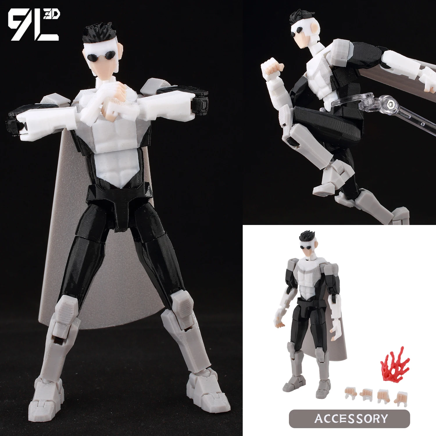 9L3D Printed Deadpool Wolverine Batman Spider-Man Venom Action Figures Dummy13 Lucky13 T13 Anime Model Toys Collectors Gifts - Image 30