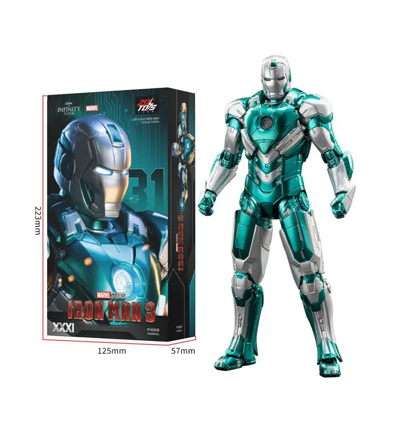 ZD Toys The Avengers Iron Man 1/10 18CM Mark-8 Mark-13 Mark-20 Mark-29 Mark31 Mark32 Mark34 Action Figures Model collection Toy - Image 21
