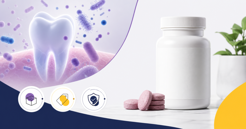ProDentim chewable oral probiotic supplement package for a price and buying-details article